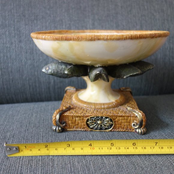 Vintage Pedestal Bowl Decorative Center Piece - Picture 12 of 12